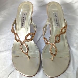 Caparros Gold Heeled Sandals